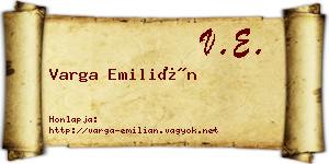 Varga Emilián névjegykártya